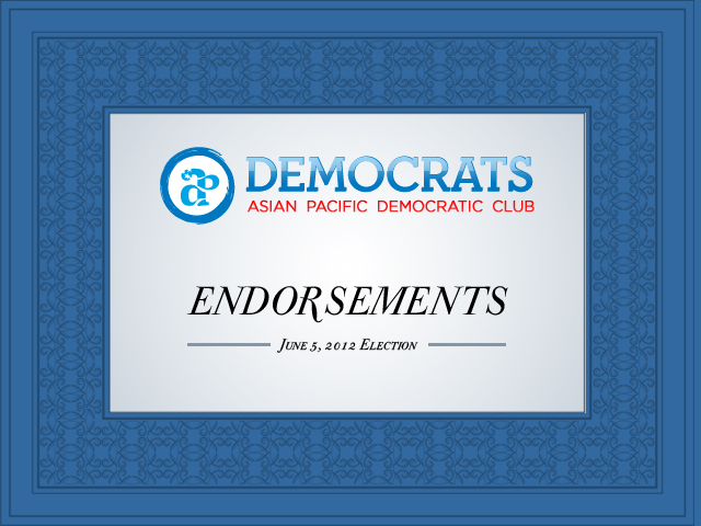 Endorsements – June 5 Election