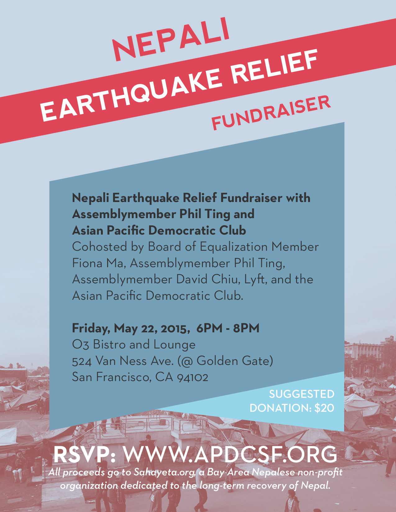 5/22 Nepali Earthquake Relief Fundraiser