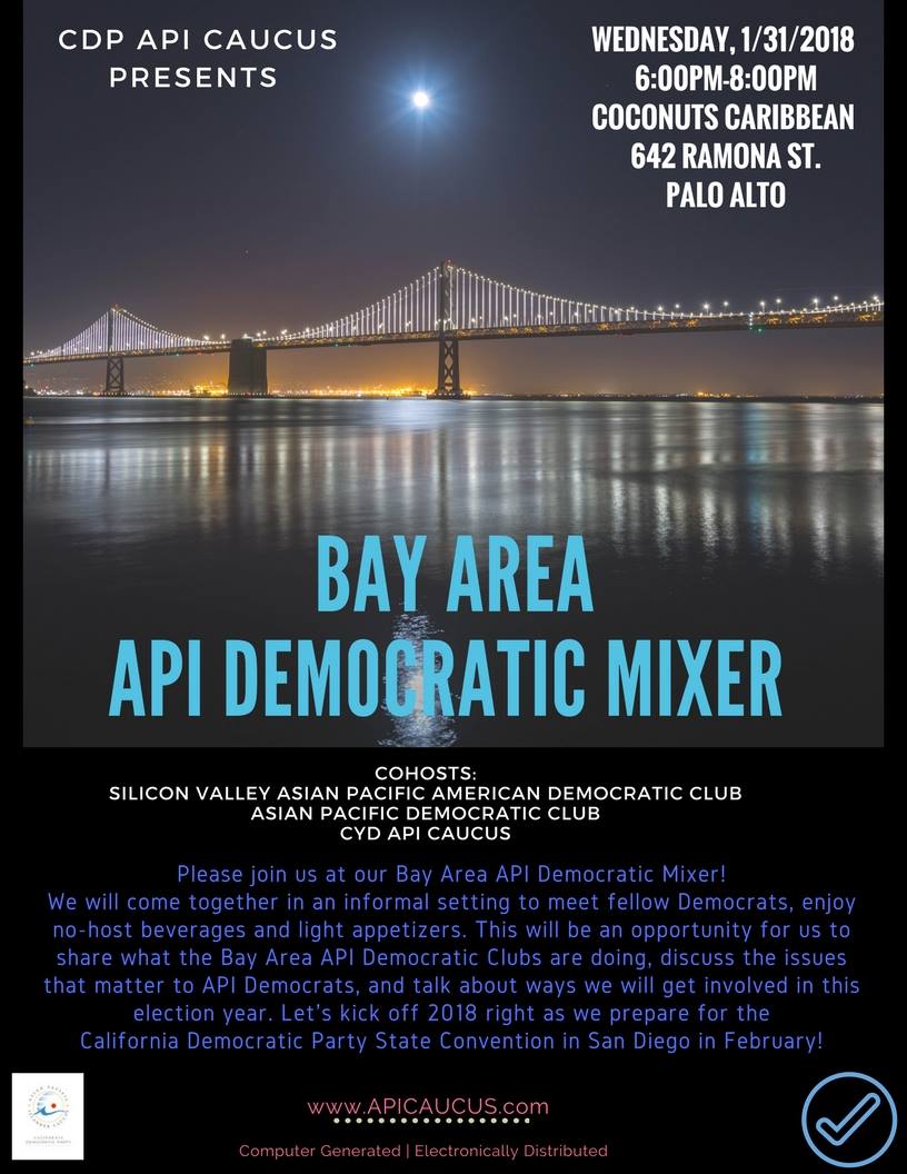 Jan 31: Bay Area API Democratic Mixer