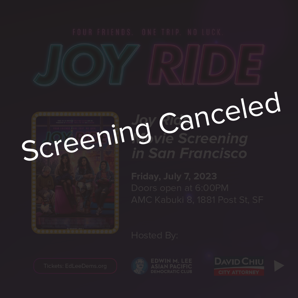 7/7 ‘Joy Ride’ Movie [Screening Canceled]