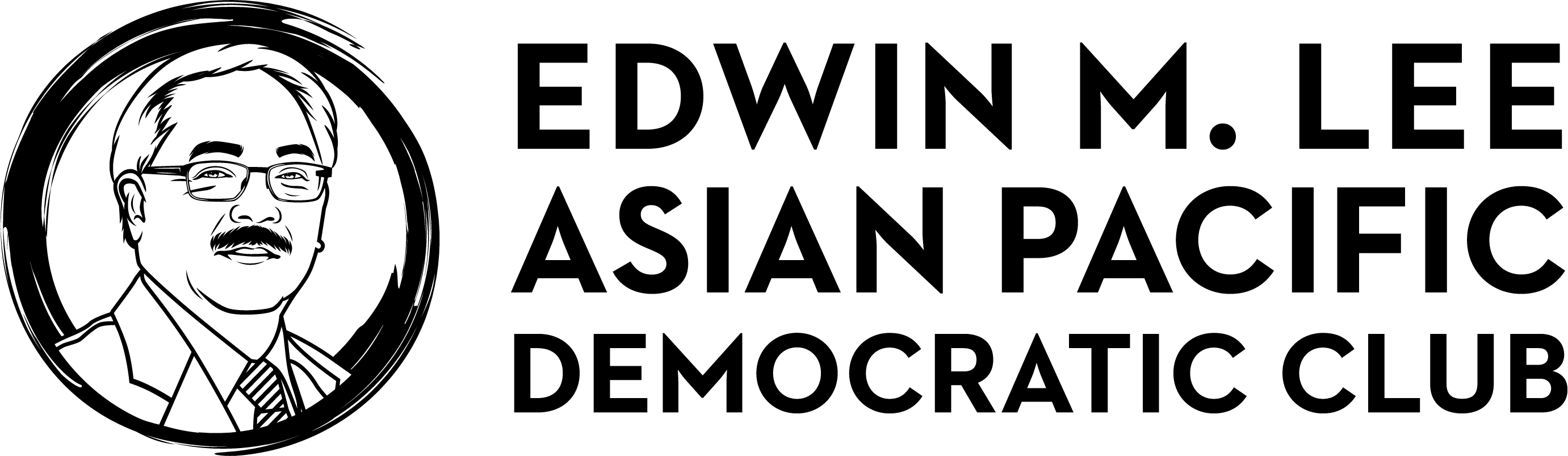 Ed Lee Dems Logo - Black - H - PNG